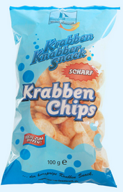 Krewetkowe prażynki pikantne, Prawn Snack Spicy, Opk. 20 x 100g
