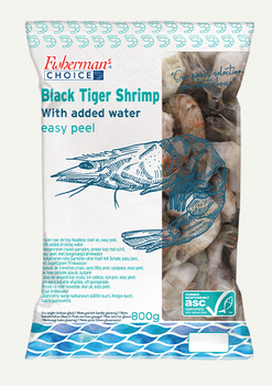 ASC Krewetka Black Tiger HLSO EP 8/12 oczyszczona w pancerzu, IQF 80%, 10 x 800g BOX