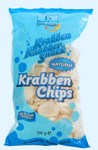Krewetkowe prażynki naturalne, Prawn Snack Natural, Opk. 20 x 100g