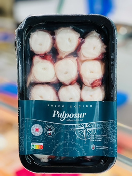 Medaliony z ośmiornicy, pasteryzowana, tacka 250g,  karton 16 x 250g.
