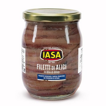 Anchois w oliwie z oliwek, słoik 600g