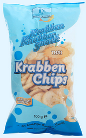 Krewetkowe prażynki z tajskimi przyprawami, Prawn Snack Thai, Opk. 20 x 100g