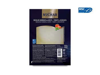 Carpaccio z wędzonego i solonego dorsza z pomidorem i bazylią , Karton 6 x 160g