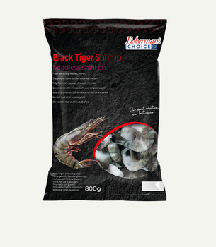 Krewetka Black Tiger 6/8 oczyszczona w pancerzu, IQF 70%, 10 x 700g BOX