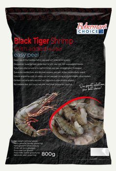Krewetka Black Tiger 13/15, oczyszczona w pancerzu, IQF 80%, 10 x 800g