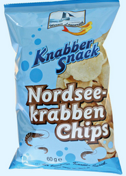 Prażynki z kraba z morza północnego, Nordsee-krabben Chips, Opk. 20 x 60g