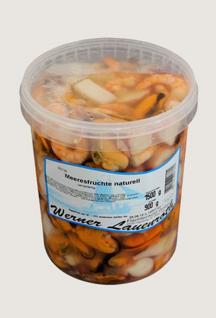 Owoce morza w zalewie naturalnej, Seafood - mix in brine, Op.k 6 x 1,5kg