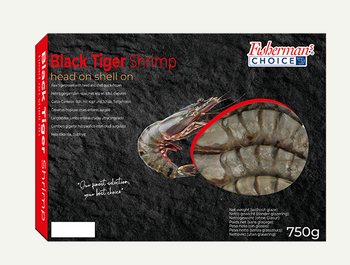 Krewetka Black Tiger HOSO 6/8 cała i oczyszczona z głową, IQF 80%