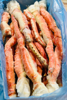 Pojedyńcze odnóża Kraba Królewskiego rozm 1-1.3kg, całe, gotowane/ blanszowane, 5kg BOX