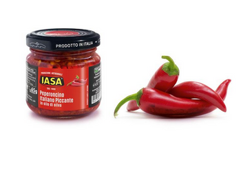 Ostra Włoska Papryczka Chilli w Oliwie z Oliwek 100 g BOX 1KG